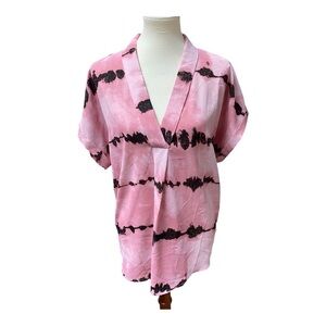 NWOT Entro Pink and Black Tunic